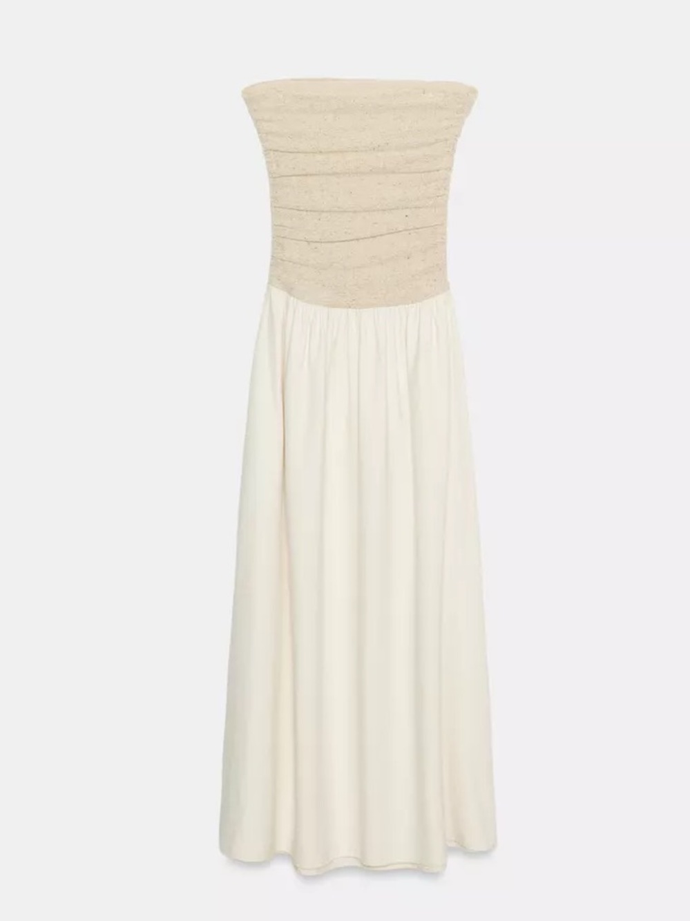ZARA COMBINATION STRAIGHT NECK DRESS - Picture 6 of 9